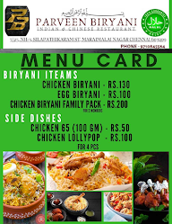 Parveen Biriyani Center menu 5