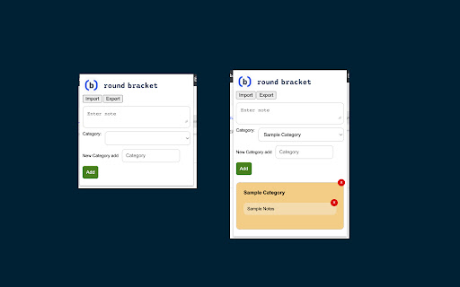 Round Bracket Sticky Note Extension