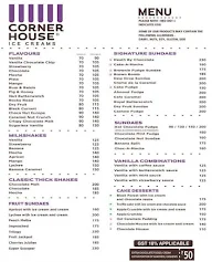 Corner House Ice Cream menu 5