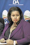 DA parliamentary leader Lindiwe Mazibuko. PHOTO:  BUSINESS DAY