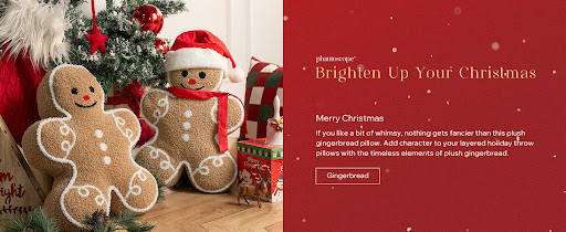 Title 3, Gingerbread Man Merry Christmas Throw Pillow, P...