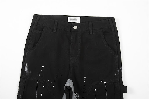 Title 3, Mens splash-ink loose jeans for a comfortable,...