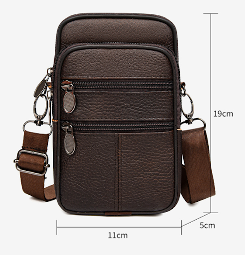 Title 4, Real Cowhide Mobile Phone Multi-functional Casu...