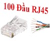 Combo 100 Hạt Mạng, Đầu Bấm Mạng Rj45 (Gói 100 Cái) - Vỏ Nhựa