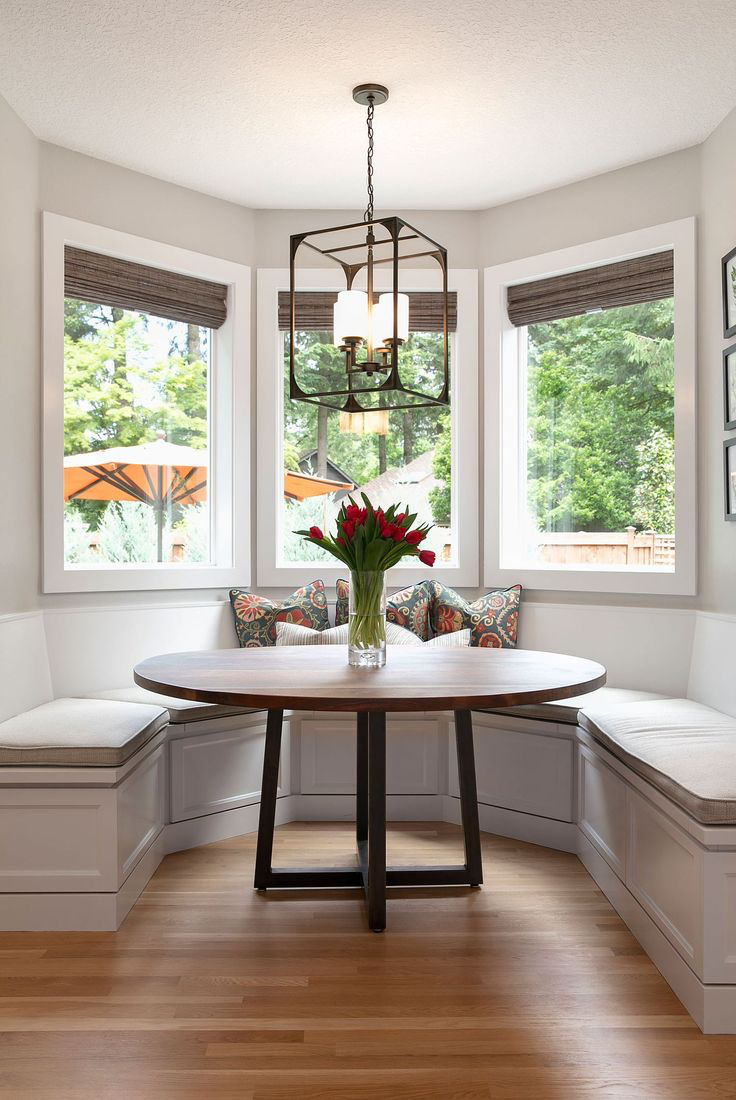 Benches for Breakfast Nooks in Bay Windows