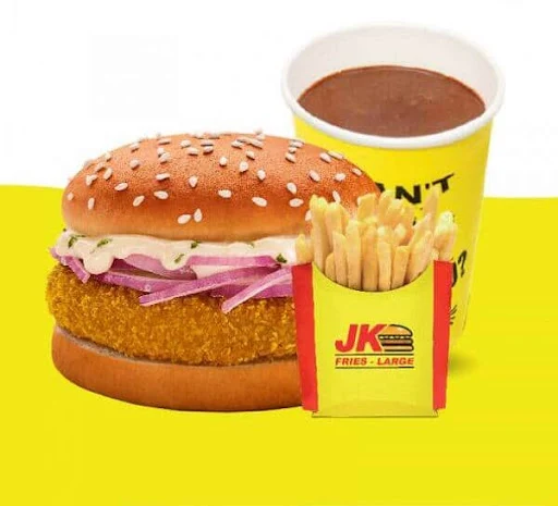 Mumbai Burger + Fries + Thick Shake(250 Ml)