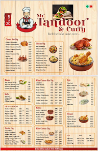 Mr Tandoor & Curry menu 1