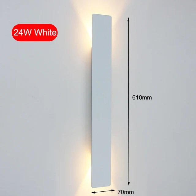 Nowoczesna, prosta lampa ścienna LED 6W do sypialni i salonu. Stylowe oświetlenie wewnętrzne, energooszczędne.