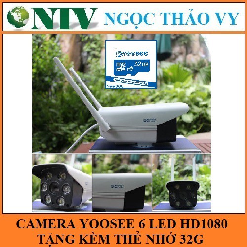 ( Combo Yoosee ) Camera Yoosee Ngoài Trời Chống Trộm Chông Nước Hd1080 Tặng Thẻ 32G