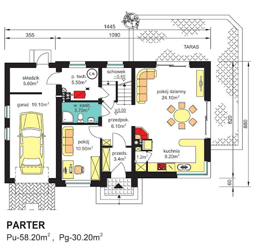 BW-03 wariant 10 - Rzut parteru