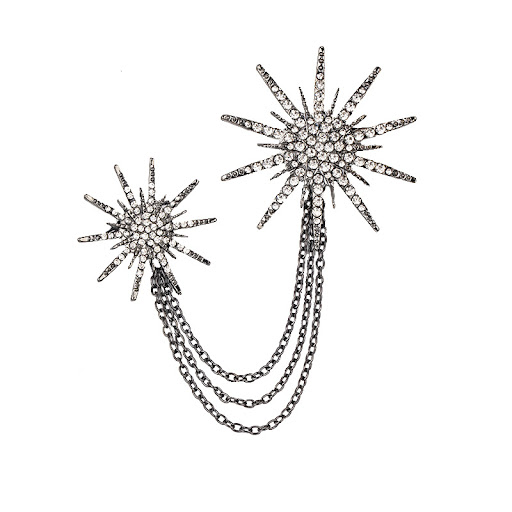 Title 1, Vintage Helios Brooch for Men with Full Rhinest...