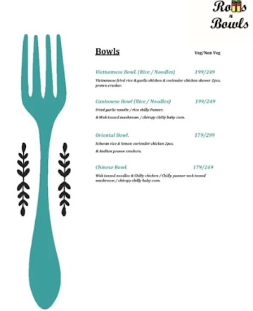 Rolls & Bowls Company menu 