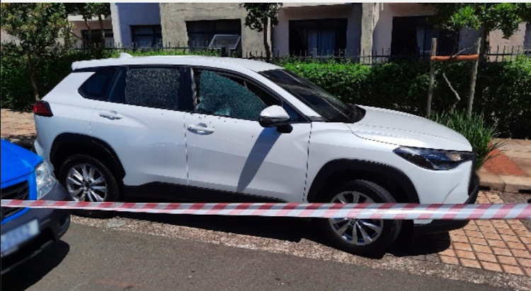 The vehicle in which a man was killed in Umhlanga on Thursday.