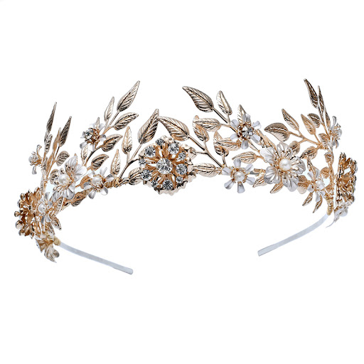 Title 2, Creatieve bloemen- en blad bruidskroon, bruilof...