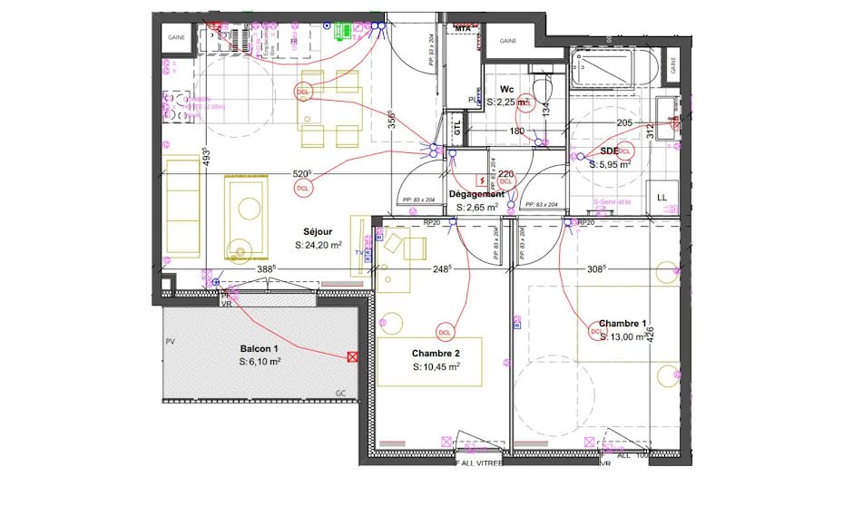 Vente appartement 3 pièces 57 m² à Dijon (21000), 230 000 €