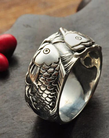 Bague homme pour le pouce, motif ca - 1