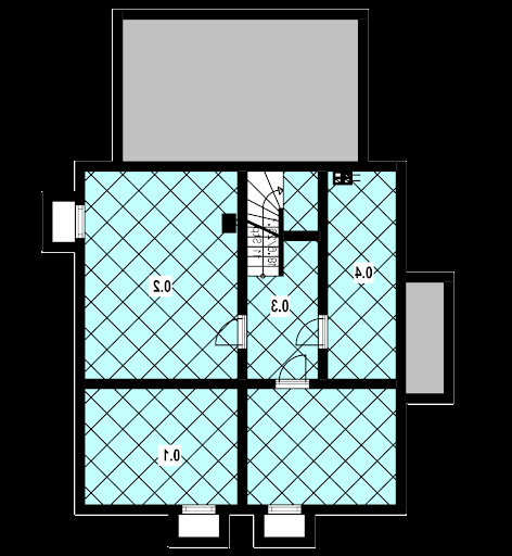 A-143 szkielet drewniany - Rzut piwnicy