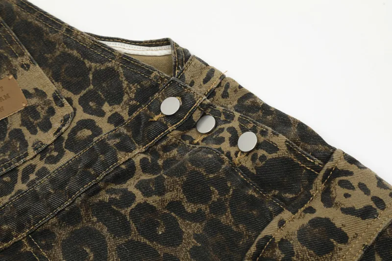 Title 11, American Vintage Jeansowe Kombinezony z Leopard...