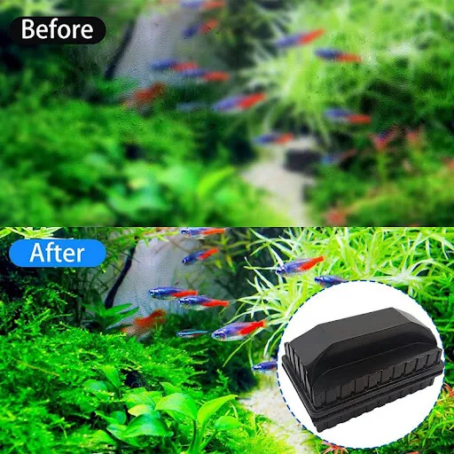 Magnetic Aquarium Scraper Floating Aquarium Glass Cleaner Double Sided Gravel Fish Tank Cleaner Scrubber Aquarium Cleani