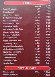 Cake Room menu 3