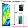 Kính Cường Lực 3 Trong 1 Bảo Vệ Ống Kính Máy Ảnh Sau Cho Xiaomi Redmi Note 11 Note 10S 9A 9C Note 9S Note 9 Pro Note 8 Note 7 Note 6 K20 K30