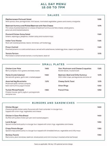 Nazaré menu 