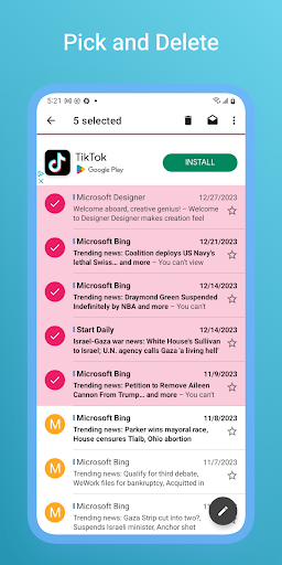 Screenshot Email App for Outlook