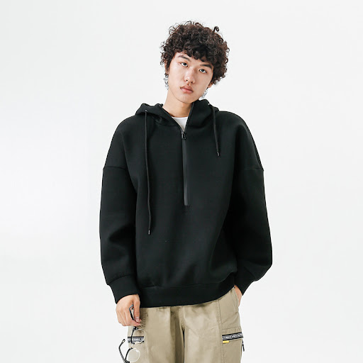 Title 1, Retro Casual Pullover Hooded Space Cotton Sweat...