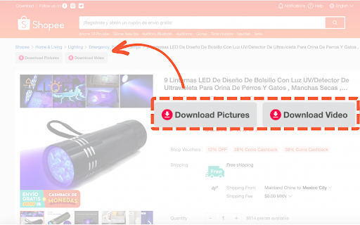 Product Image & Video Downloader for Shopee