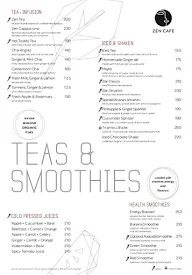 Zen Cafe menu 1