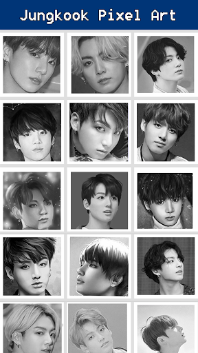 Jungkook Pixel Art Adult Color by Number KPOP Game