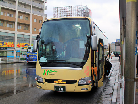 弘南バス「津輕号」　･701　青森駅前到着　その1