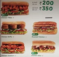 Subway menu 1