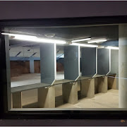 The indoor shooting range at Tactical HQ in Fourways, Joannesburg. 