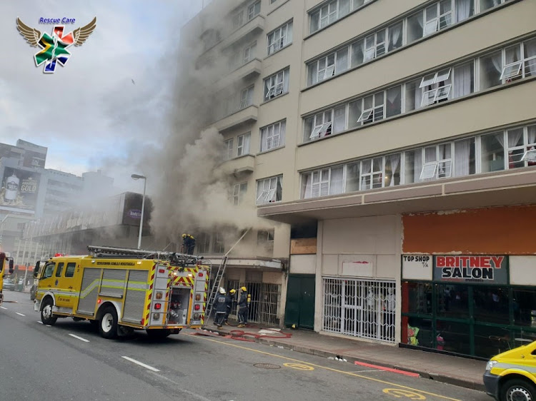 Students from the Mangosuthu University of Technology were evacuated from a city centre residence after a fire broke out on the ground floor on Wednesday morning.