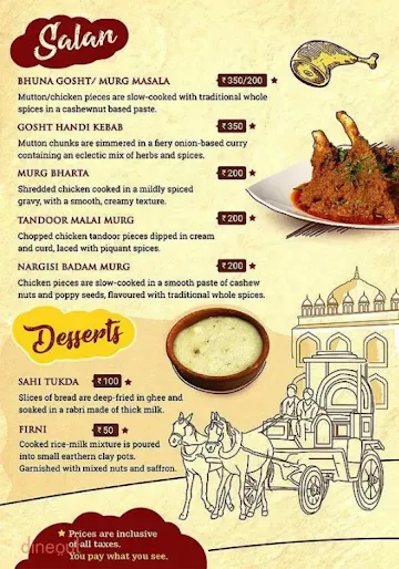 Kabuliwala menu 