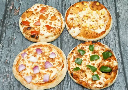 4 Veg Single Pizza Combo [1 Set]