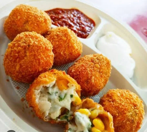 Corn & Cheese Kurkure Momos With House Chilli Dip And Mayonnaise Dip