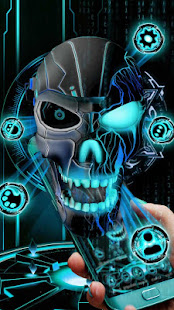 Neon Tech Evil Skull 3D Theme(圖3)-速報App