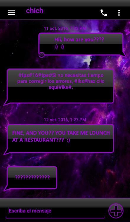 THEME EVOLVESMS SPACE PURPLE - 1.0 - (Android)