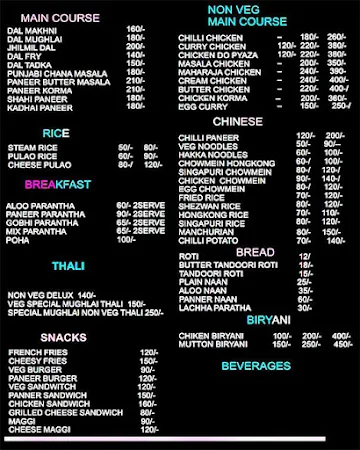 One 4 All Restaurant menu 