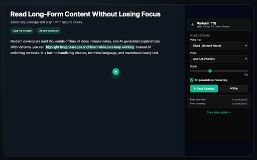Varterm TTS - Text to Speech screenshot 1