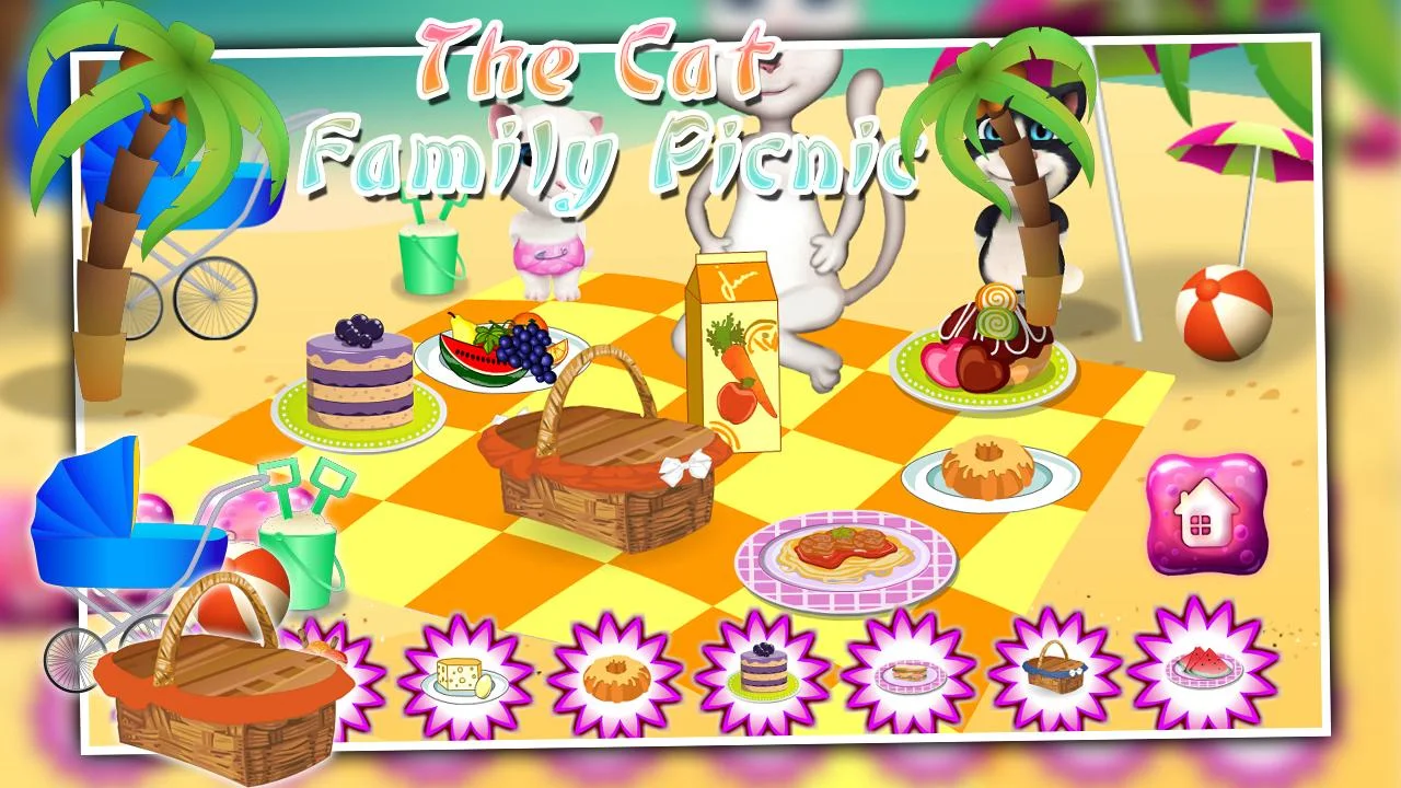   The cat family picnic- 스크린샷 