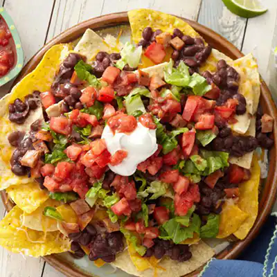 Nachos With Refried Beans