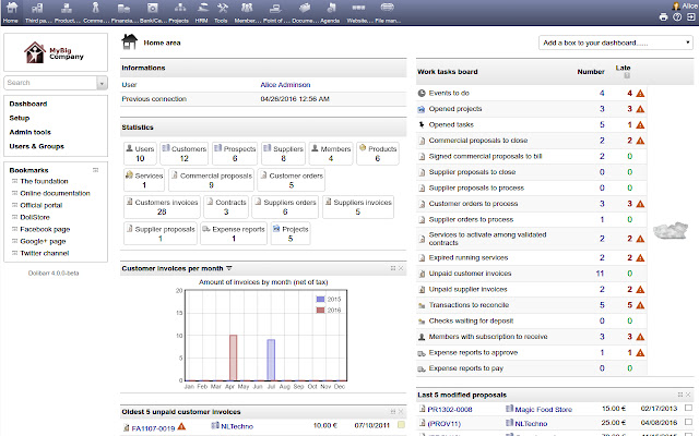 DoliCloud CRM chrome extension