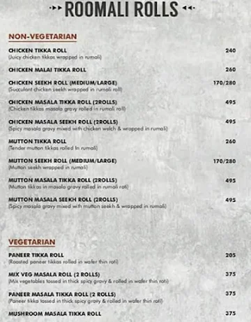 Choudhary Angithi menu 