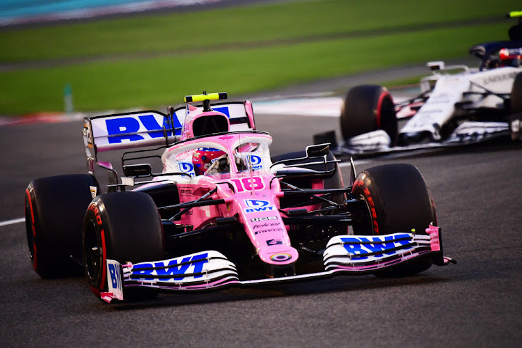 Lance Stroll of Canada driving the (18) Racing Point RP20 Mercedes during the F1 Grand Prix of Abu Dhabi on December 13 2020 in Abu Dhabi.