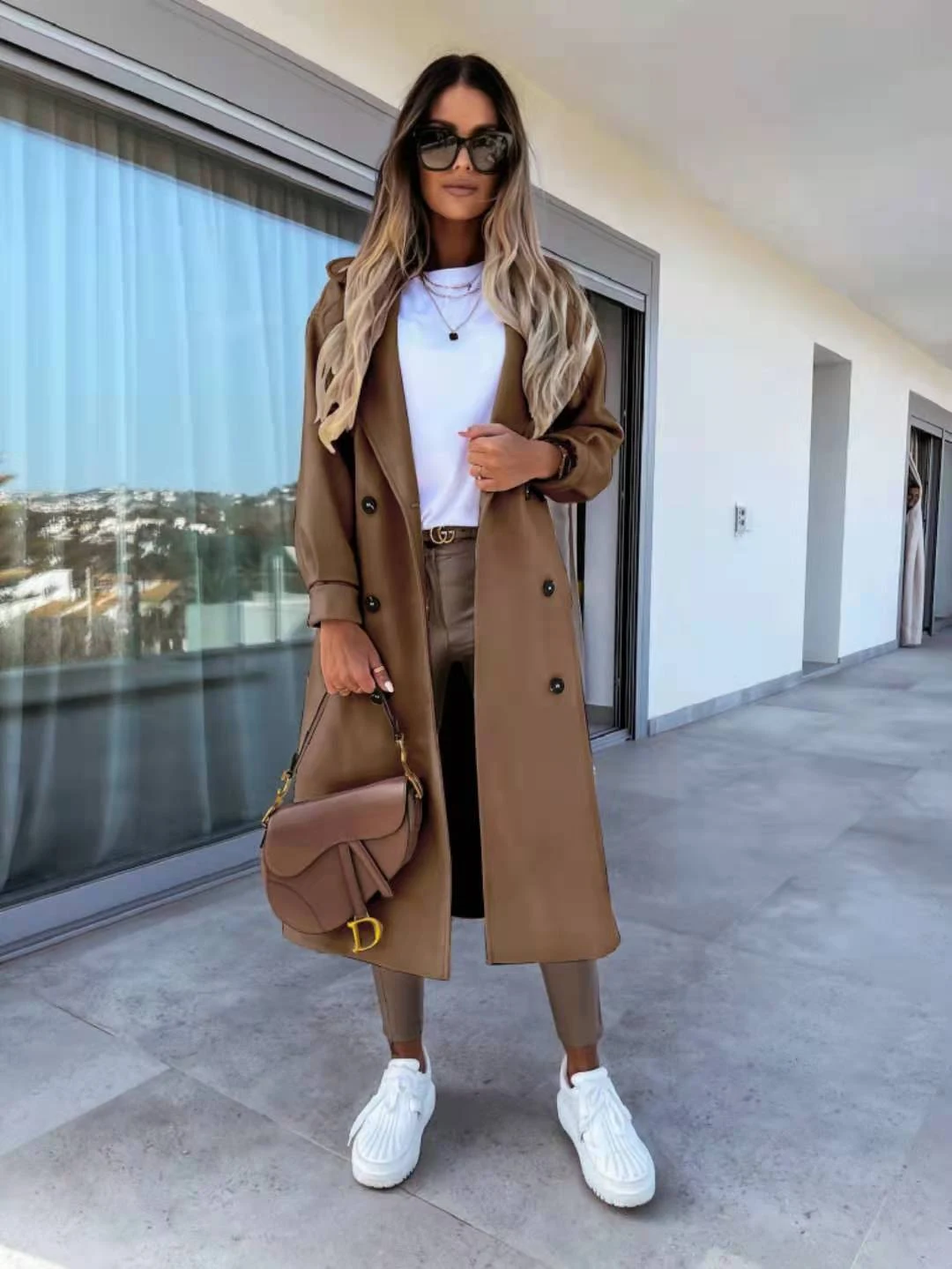 Title 3, Manteau Nizi femme à col tailleur et double bou...