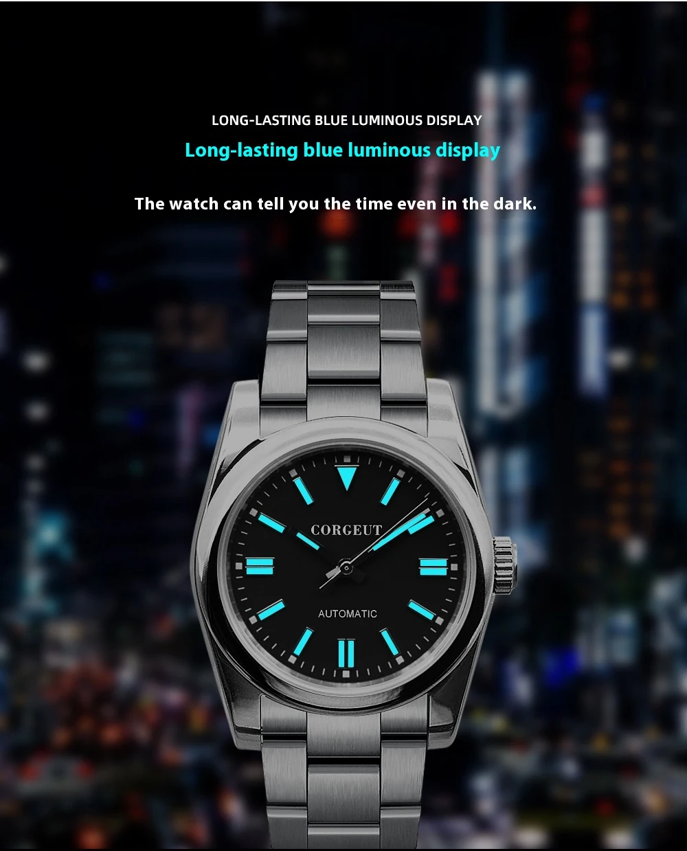 Title 5, Montre mécanique automatique pour homme en acie...