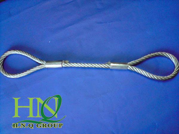 Sling cáp thép bấm chì với nguồn gốc từ sợi cáp thép Sling cáp thép bấm chì với nguồn gốc từ sợi cáp thép